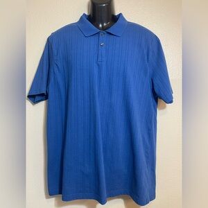 Claiborne Men’s Blue Ribbed Polo Shirt